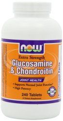 NOW Foods Extra Strength Glucosamine and Chondroitin Sulfate, 240 Tablets