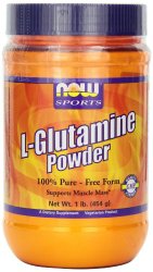 NOW Foods L-Glutamine Pure Powder, 1-Pound