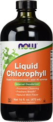 Now Foods Liquid Chlorophyll, Mint Flavored, 16-Ounce Glass Bottle