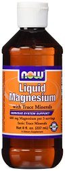 Now Foods Liquid Magnesium with Trace Mineral, 8 Ounce