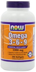 NOW Foods Omega 3-6-9 1000mg, 250 Softgels