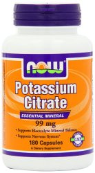 Now Foods Potassium Citrate  99 mg  Capsules, 180-Count