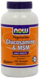 Now Foods Vegetarian Glucosamine &  Msm , Veg-Capsules, 240-Count