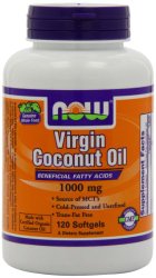 NOW Foods Virgin Coconut Oil 1000mg, 120 Softgels