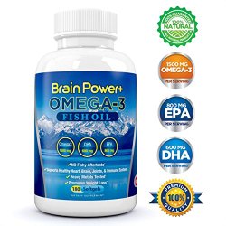 Omega 3 Fish Oil | 1500 mg Omega 3, 800 mg EPA, 600 mg DHA – Triple Strength Pharmaceutical Grade Liquid Softgel Capsules – No Fishy or Burpy Aftertaste – 180 count