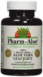 Pharm-Aloe® 100% Freeze Dried Aloe Vera Juice Capsules 60 vegi-caps