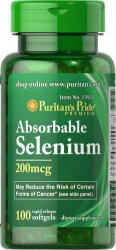 Puritan’s Pride Absorbable Selenium 200 mcg-200 Softgels