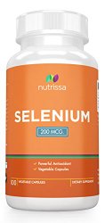 Selenium Supplement – For Prostate, Thyroid and Heart Health – High Absorption 200mcg Yeast Free Selenium – Powerful Anti-Oxidant – 100 Veggie Capsules