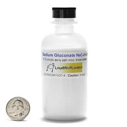 Sodium Gluconate / Fine Powder / 4 Ounces / 99+% Pure / USP-FCC Food Grade / SHIPS FAST FROM USA