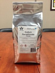 Sodium Percarbonate (Oxidizer) Uncoated/ Kosher 15 Lb Consists of 3- 5 Lb Packs