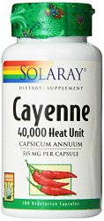 Solaray Cayenne Capsules, 515 mg, 100 Count