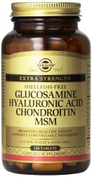 Solgar Glucosamine Hyaluronic Acid Chondroitin MSM Tablets, 120 Count