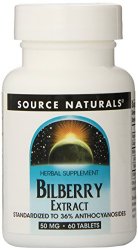 Source Naturals Bilberry Extract 50mg, 60 Tablets