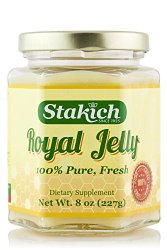 Stakich FRESH ROYAL JELLY 8 oz – 100% Pure, All Natural, Top Quality –