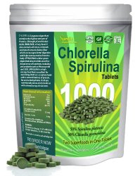 Sunlit Chlorella Spirulina Tablets (1000-Pack)
