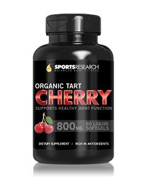 Tart Cherry Concentrate – Made from Organic Cherries; Non-GMO & Gluten Free; Packed with Antioxidants and Flavonoids – 60 Liquid Softgels, 2 Month Supply!