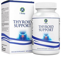 Thyroid Support Supplement – (Vegetarian) – A complex blend of Vitamin B12, Iodine, Zinc, Selenium, Ashwagandha Root, Copper, Coleus Forskohlii & more – 30 Day Supply