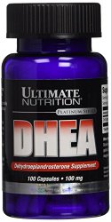 Ultimate Nutrition DHEA Platinum Series Capsules, 100 mg, 100-Count Bottle