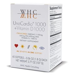 UnoCardio 1000 + Vitamin D 1000 – 60 Softgels