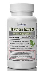 #1 Quality Hawthorn Extract by Superior Labs – Non Synthetic! 300mg, 120 Vegetable Caps – Made In USA, 100% Money Back Guarantee