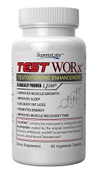 #1 Testosterone Booster Supplement TEST WORx – 6 Week Cycle – Made in the USA- Ingredients proven in HUMAN trials to improve testosterone up to 132%. Satisfaction or your money back GUARANTEED