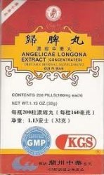ANGELICAE LONGONA EXTRACT (GUI PI WAN) 160mg X 200 pills per bottle.