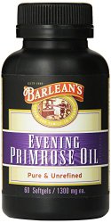 Barlean’s Organic Oils Organic Evening Primrose Oil Softgels, 60-Count Bottle