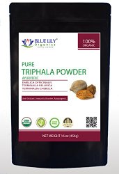 Blue Lily Organics Triphala Powder – 1 Pound – Certified Organic (1 Pack)