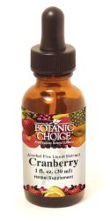 Botanic Choice Alcohol Free Liquid Extract Herbal Supplements, Cranberry, 1 Ounce