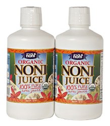 Certified Organic Hawaiian Noni Juice – 2 X 32 Ounce