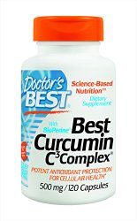 Doctor’s Best Curcumin C3 Complex with BioPerine (500 Mg), Capsules, 120-Count
