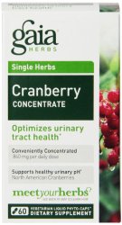 Gaia Herbs Cranberry Concentrate Liquid Phyto-Capsules, 60 Count