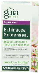 Gaia Herbs Echinacea Goldenseal, 60 Liquid Phyto-Capsules
