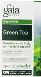 Gaia Herbs Green Tea Liquid Phyto-Capsules, 60 Count