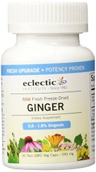 Ginger 395mg Freeze-Dried Organic Eclectic Institute 90 VCaps