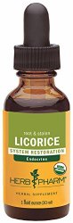 Herb Pharm Certified Organic Licorice Extract for Endocrine System Support – 1 Ounce