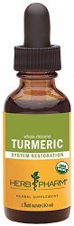 Herb Pharm Certified Organic Turmeric Root Extract for Musculoskeletal System Support – 1 Ounce