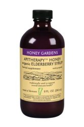 Honey Garden Apitherapy Organic Elderberry Syrup Extract with Propolis – 8 oz