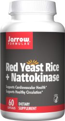 Jarrow Formulas Red Yeast Rice Plus Nattokinase Capsules, 60 Veggie Caps