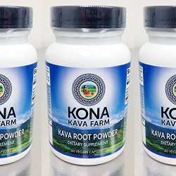 KONA KAVA Kava Extract Root Only Premium Capsules (60)