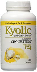 Kyolic Formula 104 Aged Garlic Extract Lecithin Cholesterol (200-Capsules)