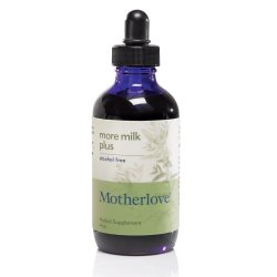 Motherlove More Milk Plus Alcohol Free Herbal Breastfeeding Supplement Supports Lactation, 4oz Liquid