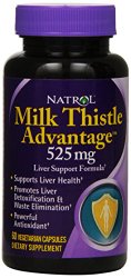 Natrol Milk Thistle Advantage 525 Mg Capsule, 60-Count