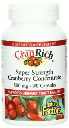 Natural Factors Cranrich Super Strength Cranberry Concentrate 500 mg, 90 Capsules