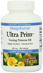 Natural Factors OmegaFactors Ultra Prim Evening Primrose Oil 500mg 180 sgels