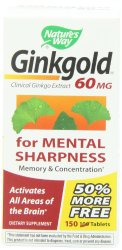 Nature’s Way Ginkgold, 60 mg, 150 Tablets
