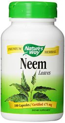 Nature’s Way Neem Leaves, 475 mg, 100  Capsules