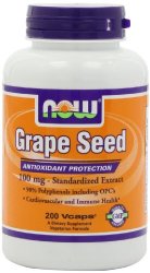 NOW Foods Grape Seed Anti 100mg, 200 Vcaps