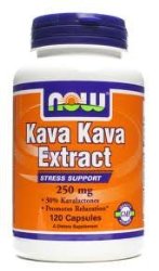 NOW Foods Kava Kava Extract Stress Support 250mg, 120 Capsules