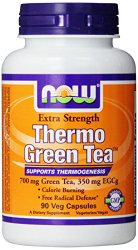 Now Foods Thermo Green Tea Veg Capsules, 90 Count